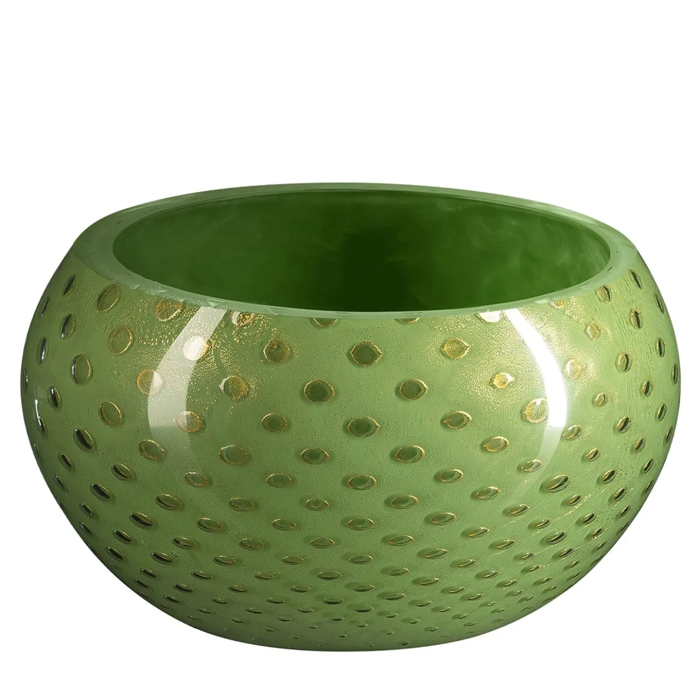 Ciotola decorativa Mocenigo oro e verde chiaro