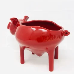 Ciotola grande Maiale rosso