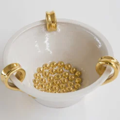 Ciotola in maiolica Trittico D'Oro
