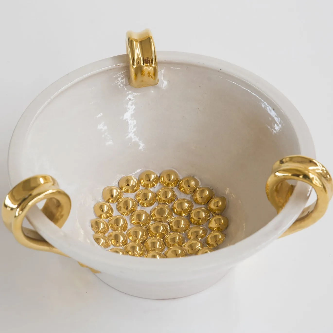 Ciotola in maiolica Trittico D'Oro