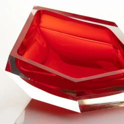 Ciotola Kastle Grande in Vetro di Murano Rosso