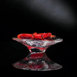 Ciotola rotonda con geco rosso
