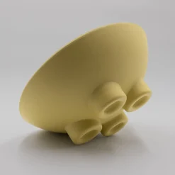 Ciotola scultorea porta frutta FRUUUIT in gres giallo