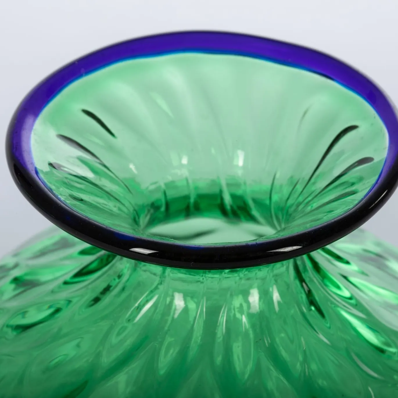 Cipolla Balloton Vaso verde con bordo blu
