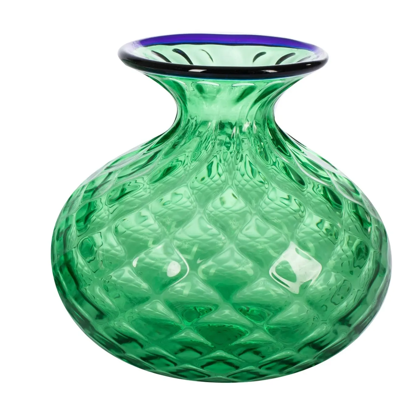 Cipolla Balloton Vaso verde con bordo blu