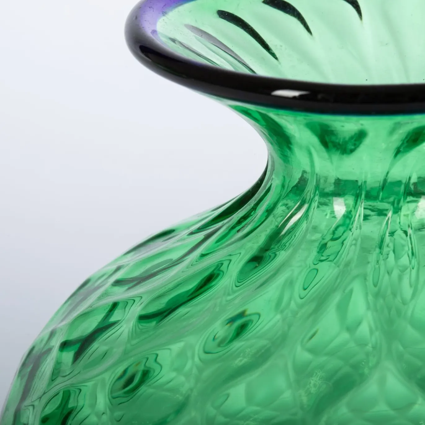Cipolla Balloton Vaso verde con bordo blu