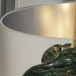 CL2120/AR Lampada da tavolo verde e argentata