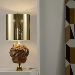 CL2120 Lampada da tavolo ambra e oro