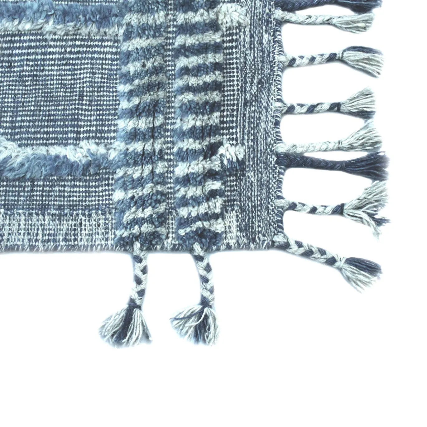 CLN 6199 Tappeto grigio e blu navy