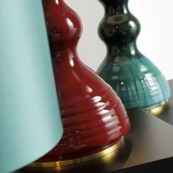 CL2122/RO Lampada da tavolo Allegra rossa e arancione