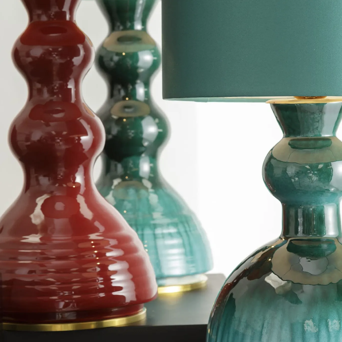 CL2122/VG Lampada da tavolo Allegra Verde e Turchese