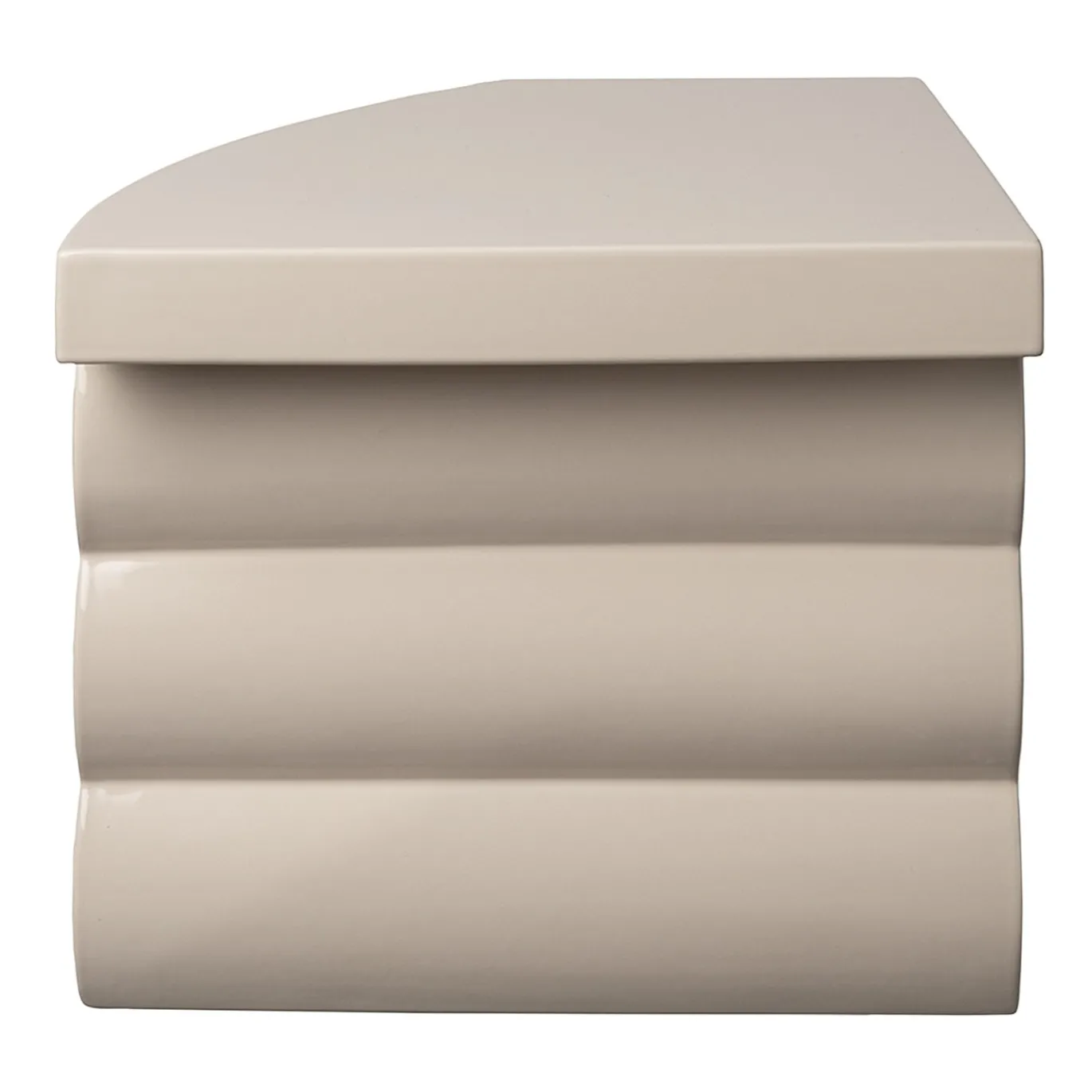 Collezione Isola - Tavolino Laterale in Ceramica Beige di Zaven