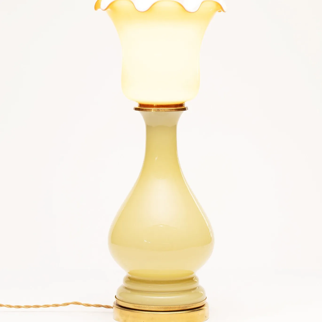 Collezione Rebirth Lampada da Tavolo in Vetro Giglio Arancione