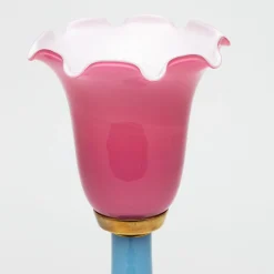 Collezione Rebirth Lampada da Tavolo in Vetro con Tulipano Rosa