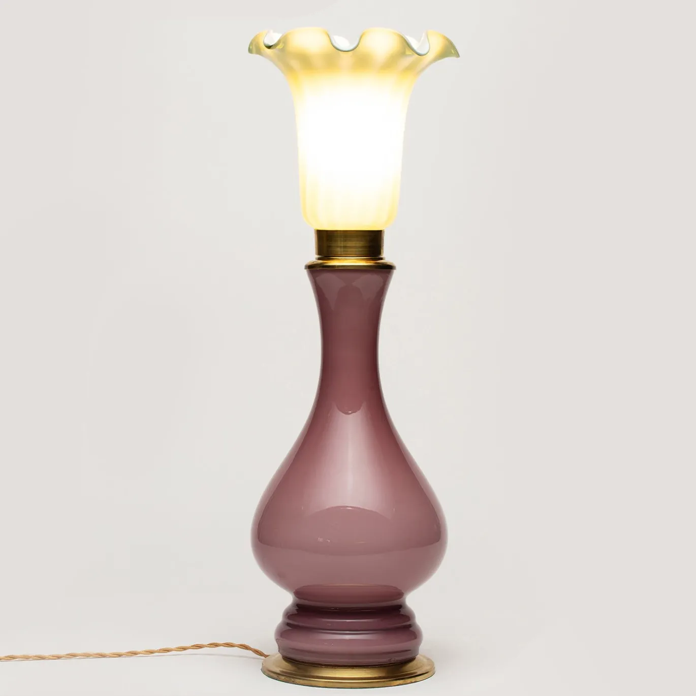 Collezione Rebirth Lampada da Tavolo in Vetro Giglio Viola