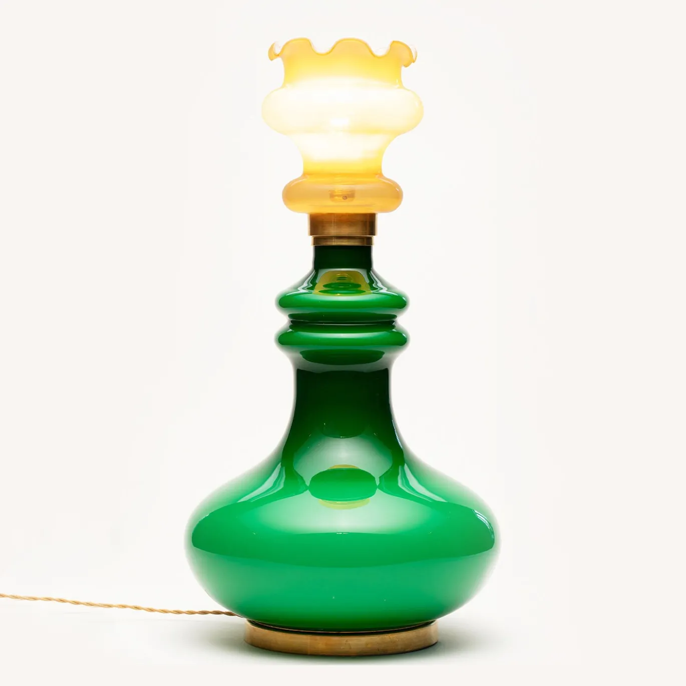 Collezione Rinascita Lampada da Tavolo in Vetro Succulenta Gialla