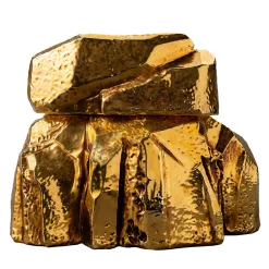 Collezione Scoperta - Scultura in Ceramica Dorata di Faye TooGood