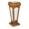 COLONNA ILLUMINATA IN LEGNO DI ZEBRANO