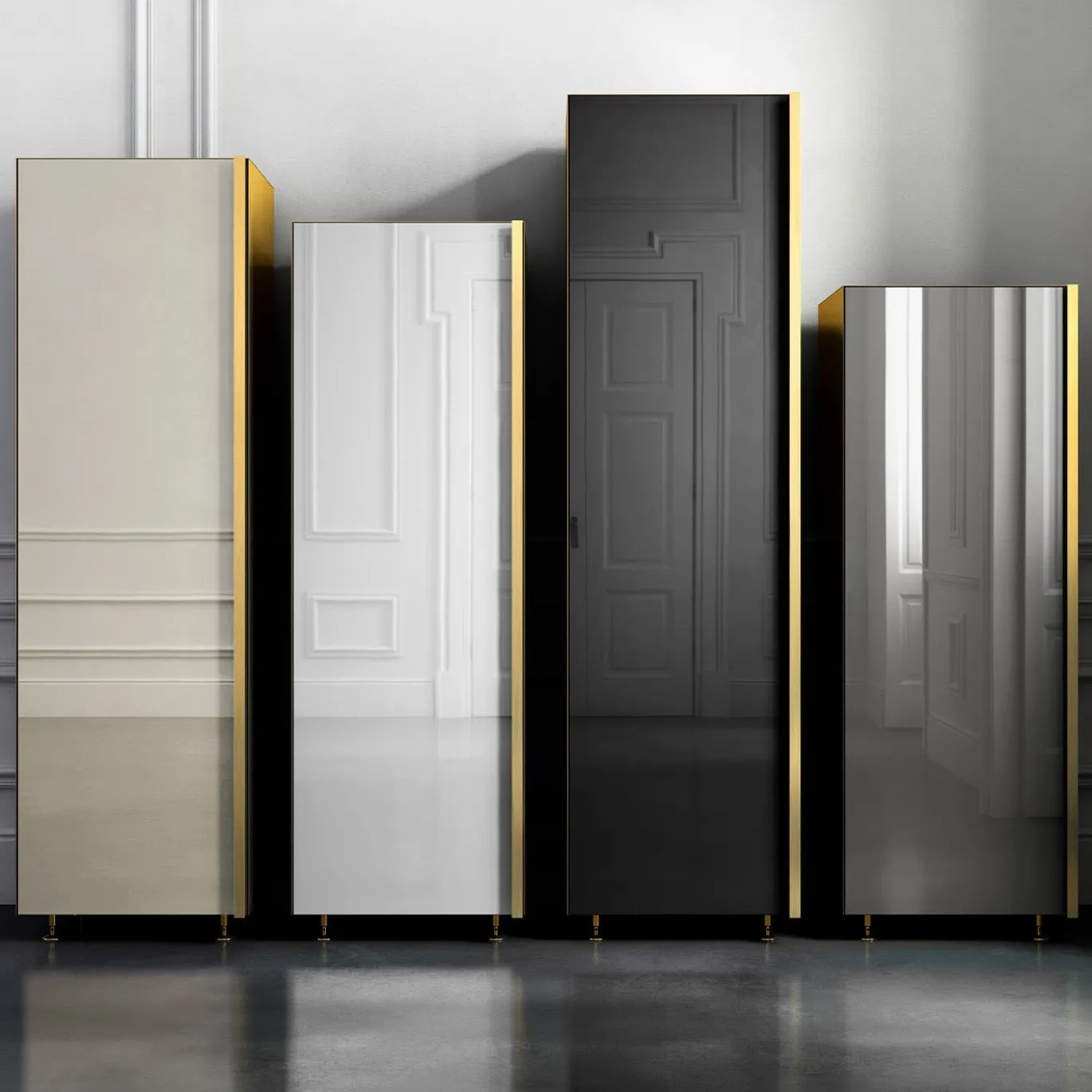 Colonna 01 Set di 4 armadietti neutri