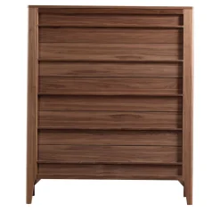 Comò a cinque cassetti in legno di noce Collezione Modo10