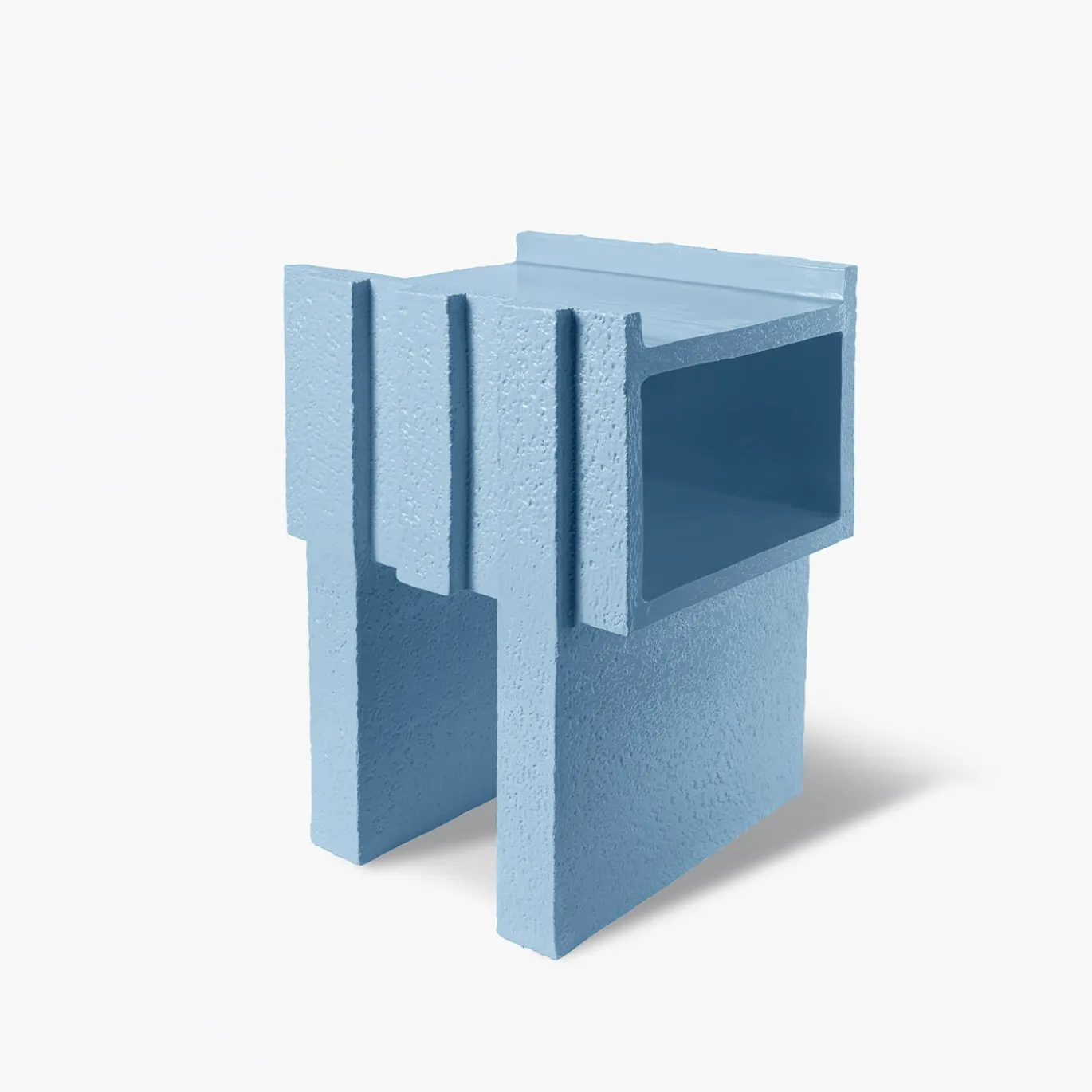 Comodino azzurro in ceramica Merlate di Patricia Urquiola