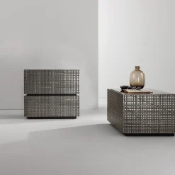 Comodino BD 06 in metallo grigio