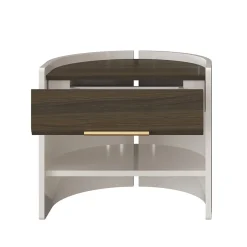 Comodino Flare 01 bianco con Cassetto