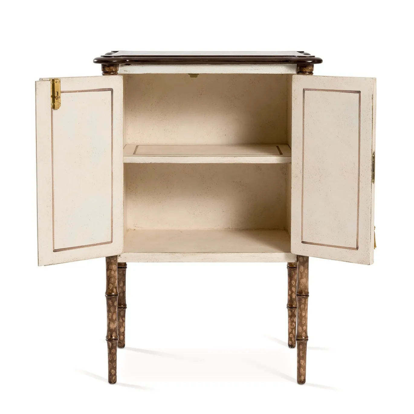 Comodino Lombardia Bamboo con Motivo Chinoiserie