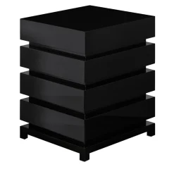 Comodino Makao 4 in Laccato Nero Lucido
