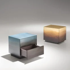 Comodino Marea 50 in Acciaio Inossidabile Azzurro di Zanellato&Bortotto
