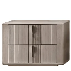 Comodino Memphis con Due Cassetti in Noce Canaletto