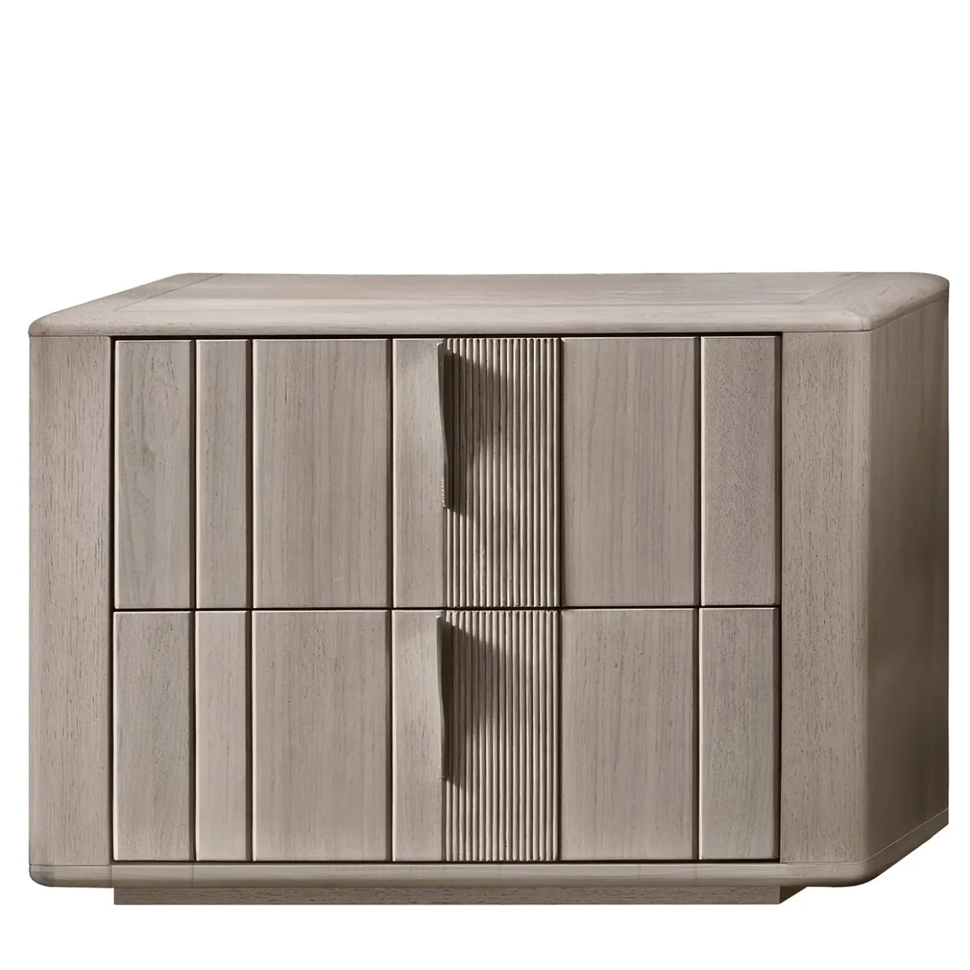 Comodino Memphis con Due Cassetti in Noce Canaletto