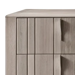 Comodino Memphis con Due Cassetti in Noce Canaletto