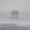 Com Portacandele in marmo travertino beige cilindrico