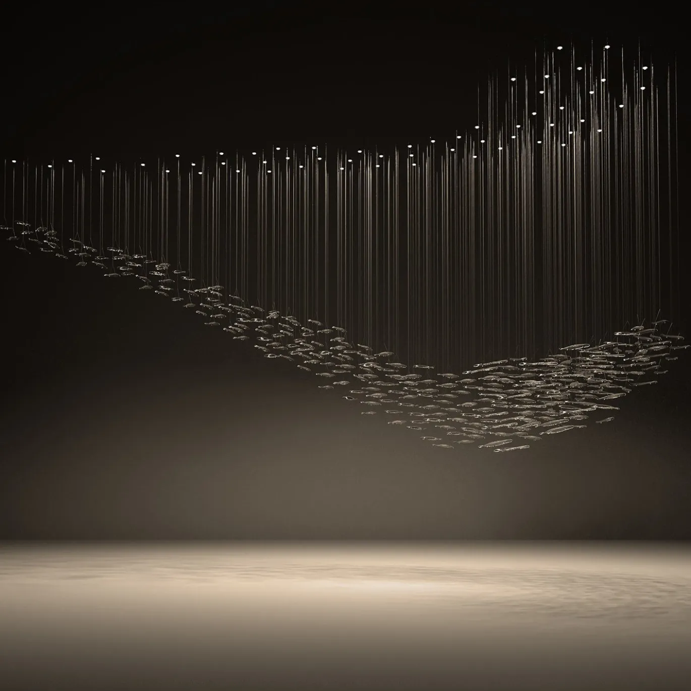 Composizione del ciondolo Onda di foglie