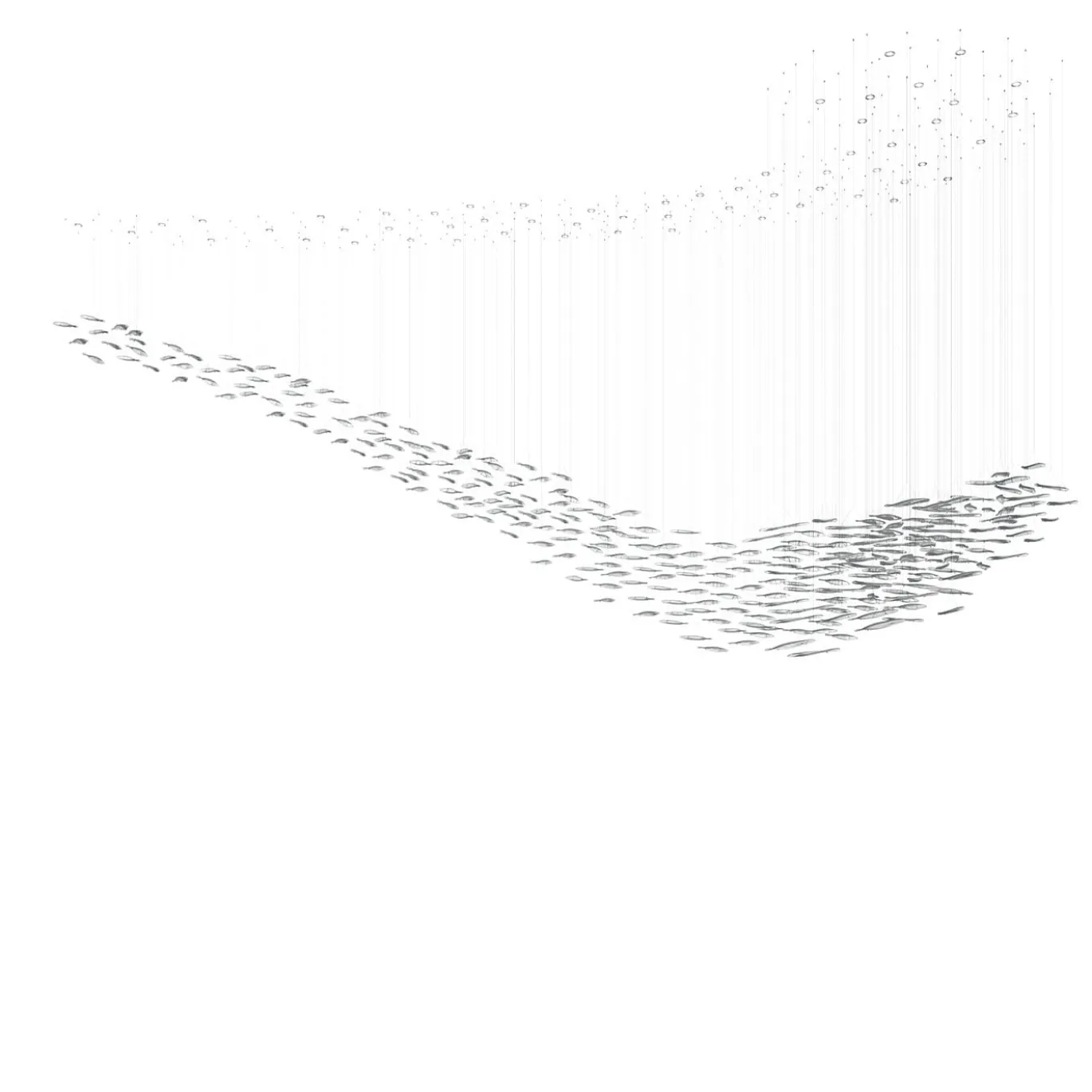 Composizione del ciondolo Onda di foglie