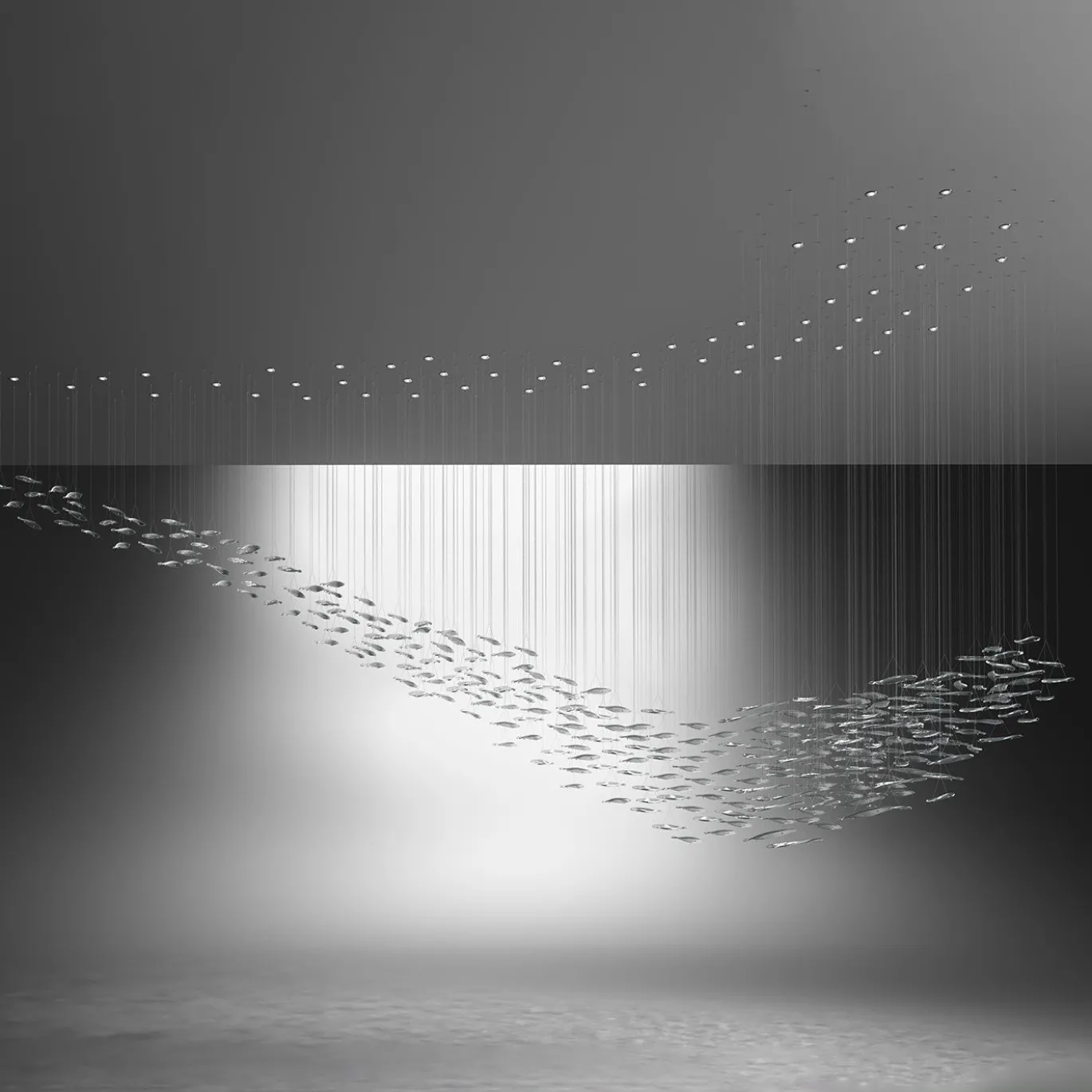 Composizione del ciondolo Onda di foglie