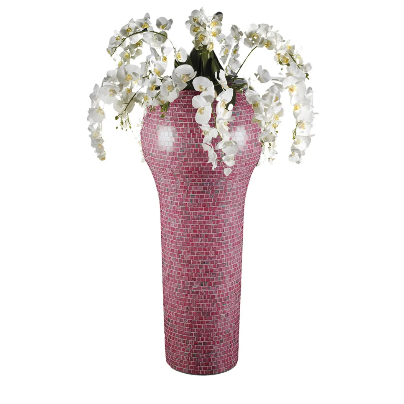 Composizione floreale a mosaico rosa di Nuova Delhi