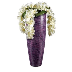 Composizione floreale Oslo a mosaico viola