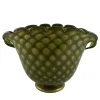 Conchiglia Vaso piccolo in vetro verde zoomorfo
