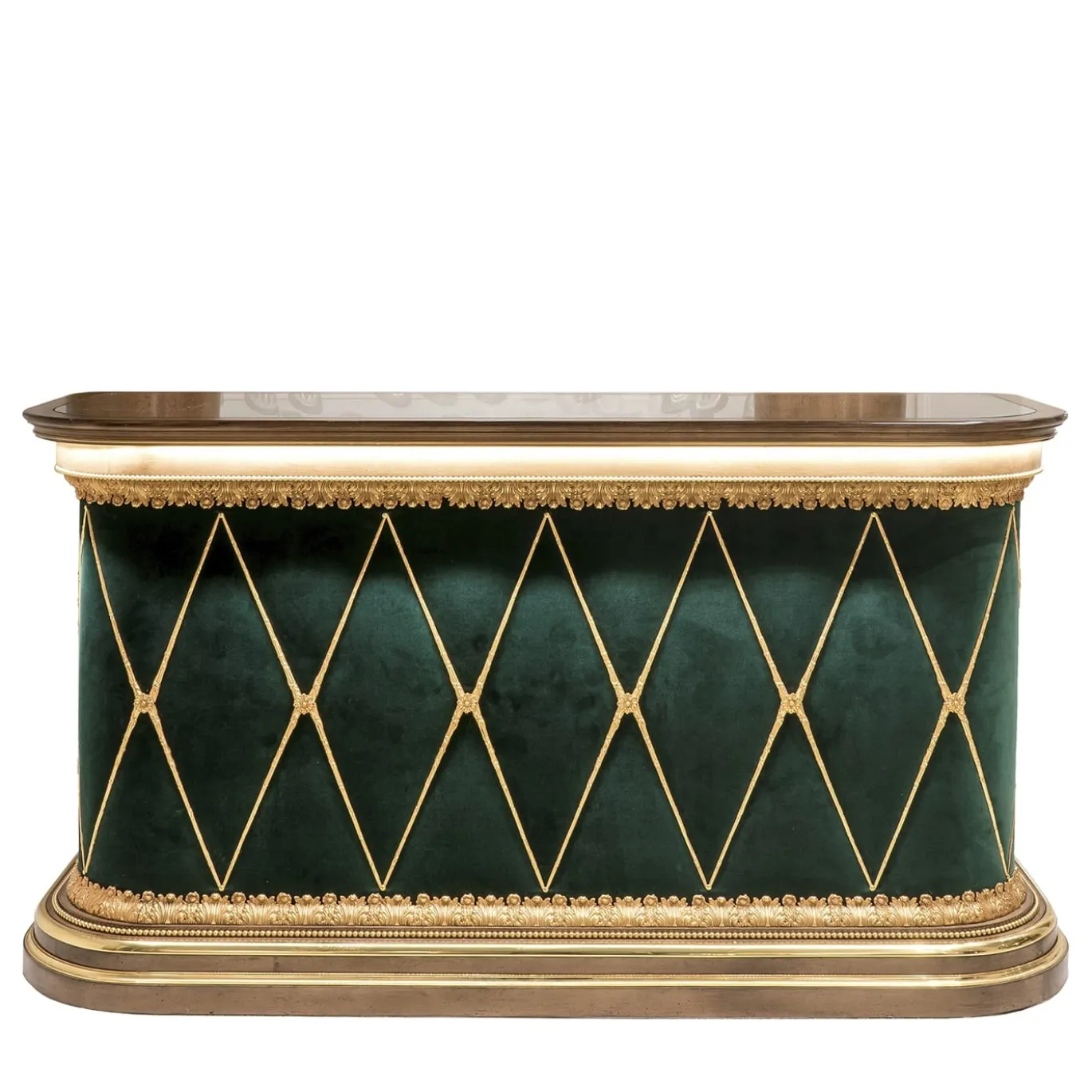 Console bar verde e oro