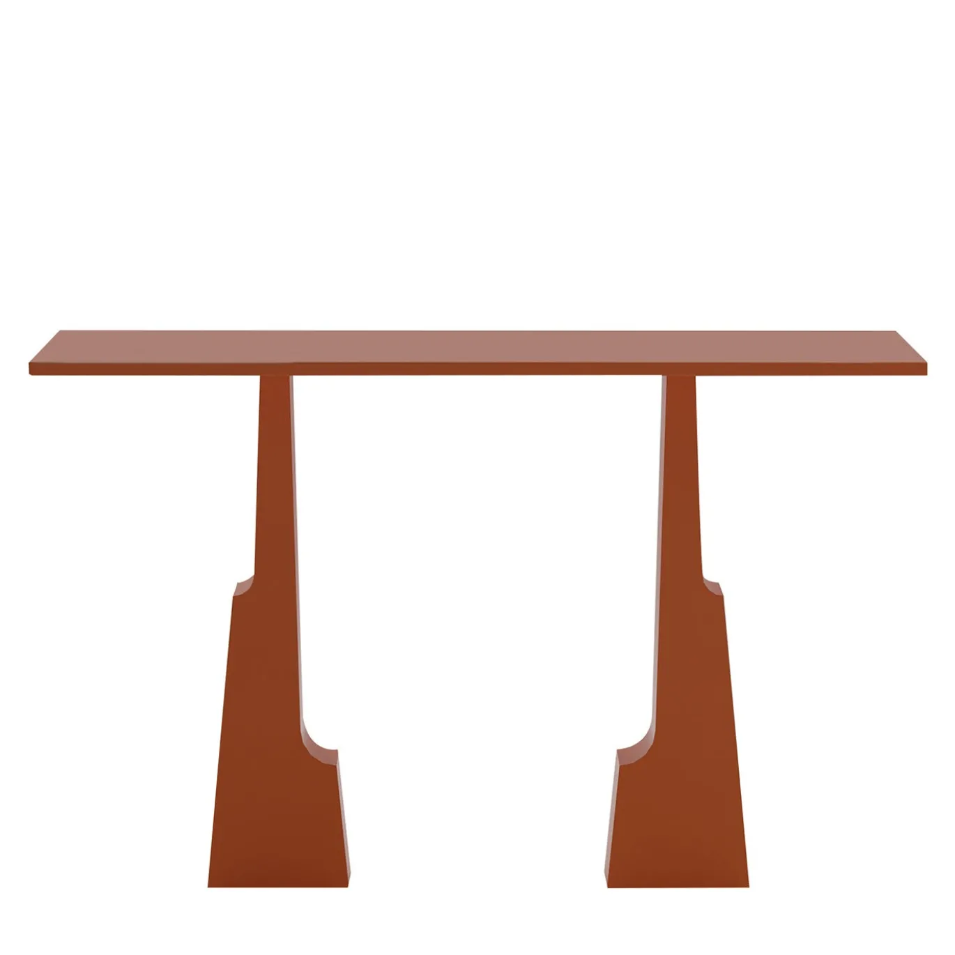 Console Emily in legno laccato arancione