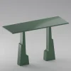 Console Emily in legno laccato verde