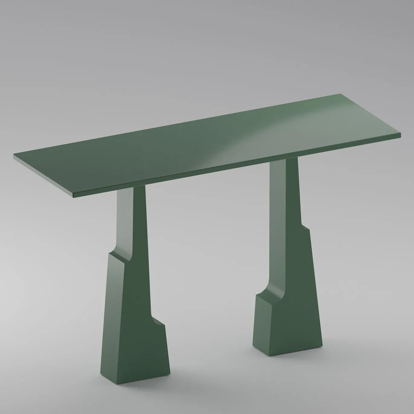 Console Emily in legno laccato verde
