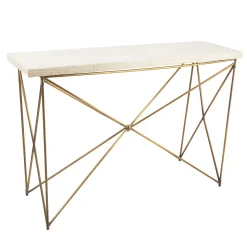 Console Filo con piano in pelle