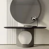 Console Hole in grigio grafite e noce