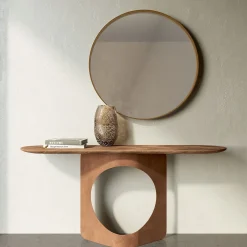 Console Hole ramata e in noce