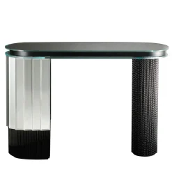 Console Incontro in Vetro di Murano Nero