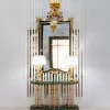 Console in cristallo e bronzo