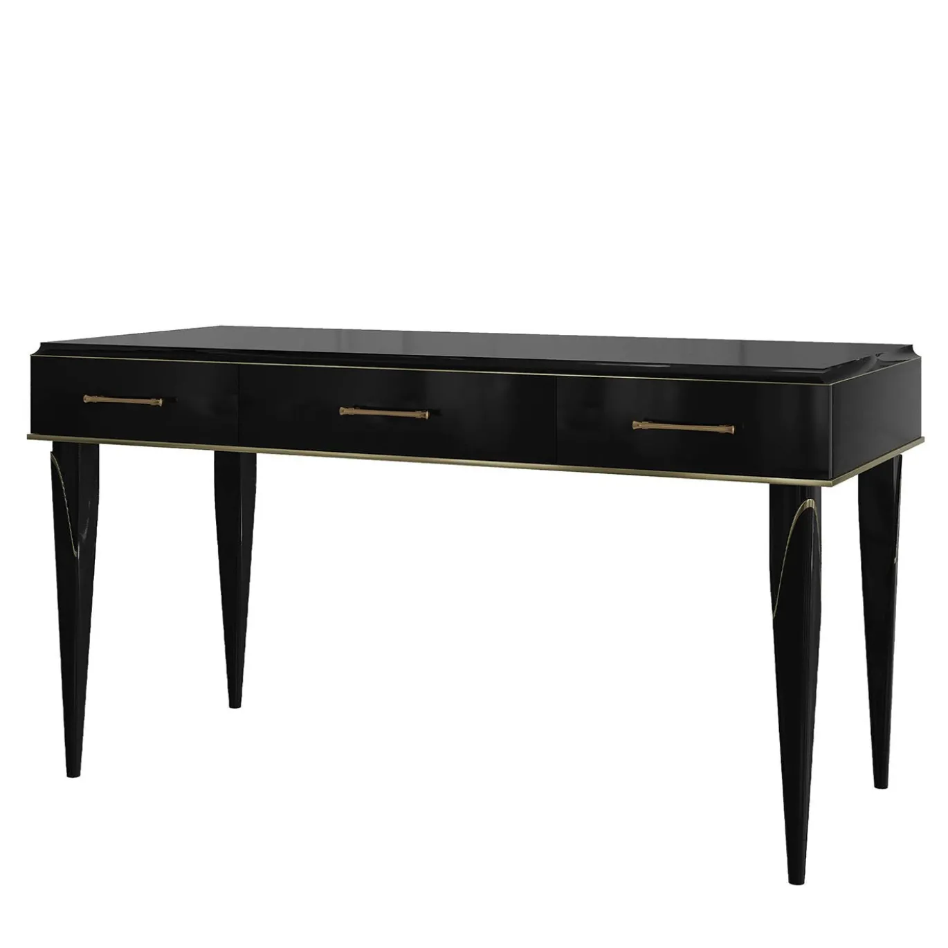 Console in legno laccato nero con cassetti della collezione Studio Privè